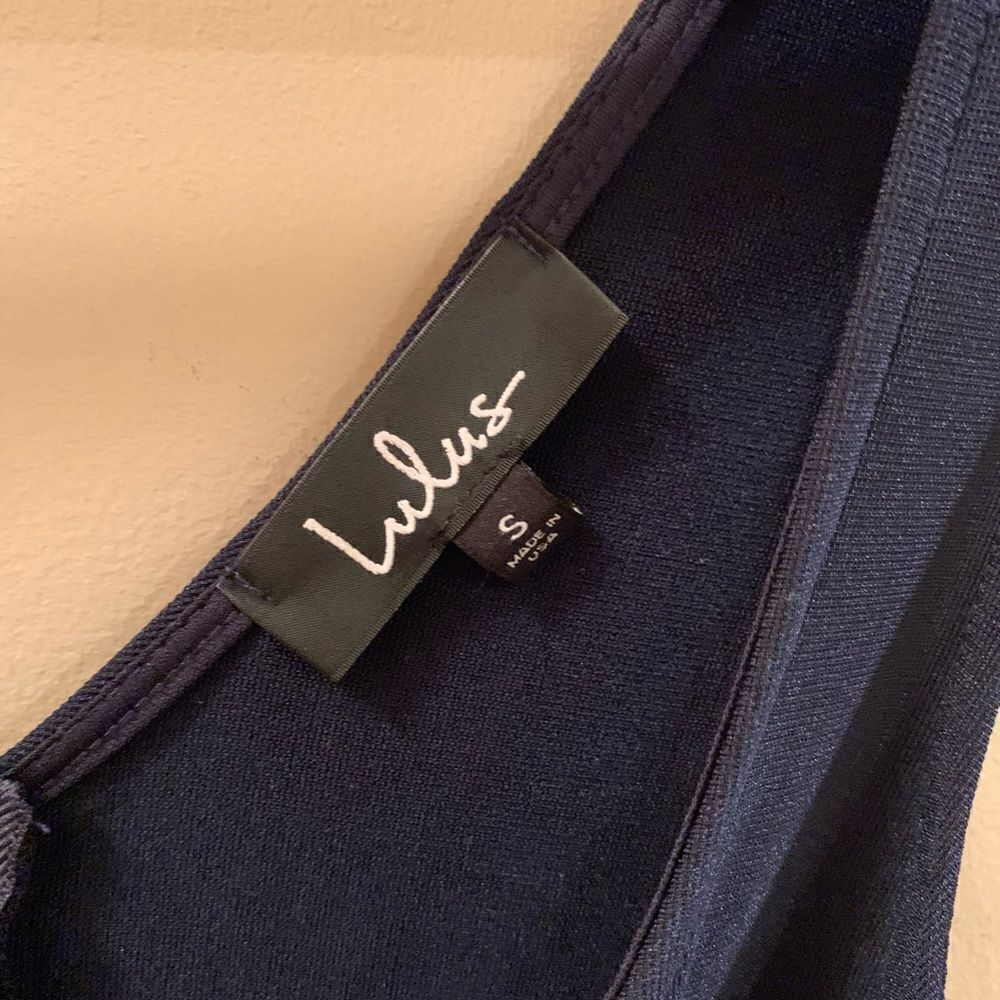 NWT Lulu’s Royal Blue Fit & Flare Dress - Picture 6 of 7